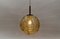 Lámpara colgante bola de cristal de Murano amarillo de Doria Leuchten, años 60, Imagen 4