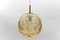Lámpara colgante bola de cristal de Murano amarillo de Doria Leuchten, años 60, Imagen 5