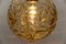 Lámpara colgante bola de cristal de Murano amarillo de Doria Leuchten, años 60, Imagen 9