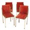 Italian Brass Chairs, 1950s, Set of 4 1