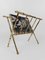 Vintage Gilded Brass & Faux Bamboo Magazine Rack from Maison Baguès, Italy, 1960s 17