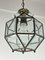 Lámpara de araña de cristal de Murano de latón, Italia, años 50, Imagen 1