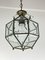 Lampadario Lanterna in vetro di Murano in ottone, Italia, anni '50, Immagine 6