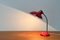Lámpara de mesa 6786 alemana Mid-Century en rojo de Christian Dell para Kaiser Idell, años 60, Imagen 2