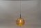 Lampe à Suspension Boule en Verre de Murano Jaune de Doria Leuchten, 1960s 2