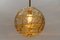 Lámpara colgante bola de cristal de Murano amarillo de Doria Leuchten, años 60, Imagen 8