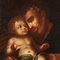 Heiliger Josef mit Kind, 18. Jh., Öl auf Leinwand, Gerahmt 12