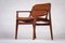 Poltrone in teak e pelle di Arne Vodder per Vamo, Danimarca, anni '60, set di 2, Immagine 3