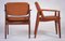 Armchairs in Teak and Leather by Arne Vodder for Vamo, Denmark, 1960s, Set of 2 2