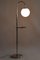 Lámpara de pie de cromo de acero y vidrio lechoso, años 30, Imagen 2