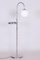 Lámpara de pie checa de cromo de acero y vidrio lechoso, años 30, Imagen 2