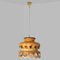 Ceramic Brown Terra Ceramic Pendant Light, Denmark, 1970s, Image 1