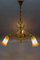 French Rococo Style Bronze and Noverdy Glass Three-Light Chandelier, 1920, Image 18