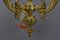 French Rococo Style Bronze and Noverdy Glass Three-Light Chandelier, 1920 9