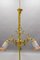 French Rococo Style Bronze and Noverdy Glass Three-Light Chandelier, 1920, Image 20