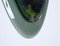 Cristal Art Green Aquamarine Beveled Oval Wall Mirror, Italy, 1950s, Image 13