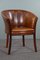 Vintage Brown Leather Side Chair, Image 1