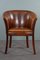 Vintage Brown Leather Side Chair 3