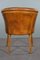 Vintage Brown Leather Side Chair 5