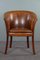 Vintage Brown Leather Side Chair 3