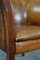Chaise d'Appoint Vintage en Cuir Marron 10