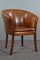Vintage Brown Leather Side Chair, Image 1