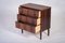 Danish Rosewood 3 Drawer Chest with Cup Handles & Tapering Round Leg, 1960s, Image 3