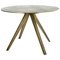 Antique Brass Plated Circle Table from Pols Potten Studio, Image 1