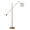 Milan 1 Arm Brass Floor Lamp by Schwung 1