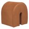 Brown Curved Pouf by Kristina Dam Studio 1