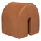Brown Curved Pouf by Kristina Dam Studio, Image 1