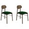 Bokken Upholstered Chairs Caneletto Smeraldo by Colé Italia, Set of 2, Image 1
