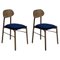 Set of 2, Bokken Upholstered Chairs Caneletto Blue by Colé Italia, Set of 2 1