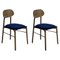 Set of 2, Bokken Upholstered Chairs Caneletto Blue by Colé Italia, Set of 2, Image 1
