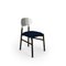 Bokken Upholstered Chair in Black & Silver, Blu by Colé Italia, Set of 2 2