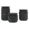 Pyxis Pots in Black by Ivan Colominas, Set of 3 1