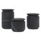 Pyxis Pots in Black by Ivan Colominas, Set of 3, Image 1