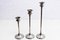 Candleholders in Silver Metal, 1950, Set of 3, Image 11