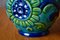 Vaso bohémien blu verde di Bay Keramik, anni '60, Immagine 2