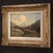 Dipinto di paesaggio di montagna, anni '30, olio e masonite, con cornice, Immagine 7