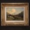 Dipinto di paesaggio di montagna, anni '30, olio e masonite, con cornice, Immagine 1