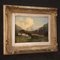 Peinture Paysage de Montagne, années 30, Huile & Masonite, Encadrée 10