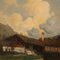 Peinture Paysage de Montagne, années 30, Huile & Masonite, Encadrée 12