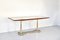 Italian Dining Table in Teak, Brass and Marble, 1960s 3