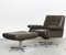 Swiss Leather Model Ds 35 Swivel Chair & Ottoman from de Sede, 1970s, Set of 2 1