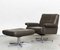 Swiss Leather Model Ds 35 Swivel Chair & Ottoman from de Sede, 1970s, Set of 2, Image 1