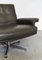 Swiss Leather Model Ds 35 Swivel Chair & Ottoman from de Sede, 1970s, Set of 2 2