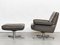 Swiss Leather Model Ds 35 Swivel Chair & Ottoman from de Sede, 1970s, Set of 2, Image 15