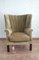 Edwardian Green Velvet Half Shell Wing Back Armchair, 1890s, Image 18