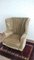 Edwardian Green Velvet Half Shell Wing Back Armchair, 1890s 7